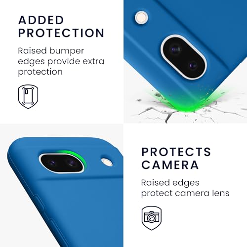 kwmobile Case Compatible with Google Pixel 8a Case - TPU Silicone Phone Cover with Soft Finish - Blue Reef - color: Blue Reef, size: Pixel 8a