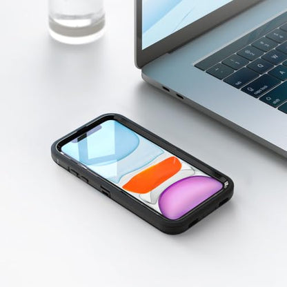 Case for iPhone 11, Heavy-Duty Tough Rugged Shockproof Drop Protective Cover Phone Cases, Black - color: Black+Black, size: iPhone 11