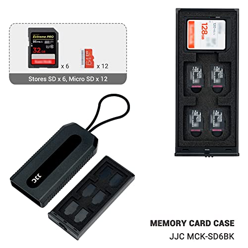 Portable Memory Card Case Holder for 6 SD SDHC SDXC Cards and 12 Micro SD TF Cards, Anti-Shock SD Card Case with Easy Push-Pull Design - size: For SD Card x 6