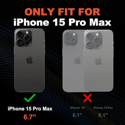 NTG【2023 New Designed for iPhone 15 Pro Max Case, Heavy-Duty Tough Slim Shockproof [2 Layer Structure][Military Grade Protection] Phone Case for iPhone 15 Pro Max(6.7 Inch), Black - color: Black