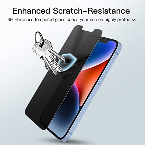 JETech Privacy Screen Protector for iPhone 14 Plus, 2-Pack - size: iPhone 14 Plus