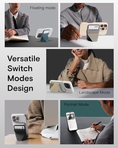 MOFT Magnetic Wallet Stand Compatible with iPhone 17/16/15/14/13/12 Series, Angle Adjustment & Magsafe Compatible MOVAS Phone Stand,Jungle - color: Jungle, size: Standard