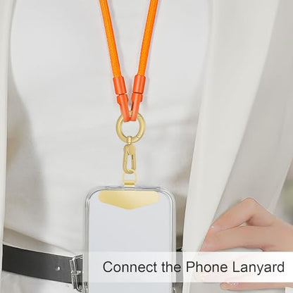 TENOC Metal Phone Tether with Spring Ring, Gold+Silver - color: Silver/Gold