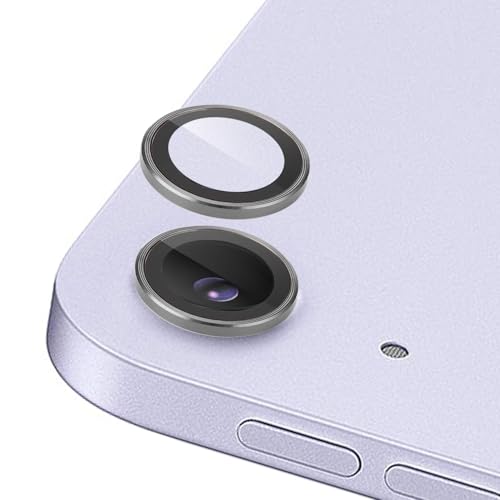 Zeking (2 Set) for iPad Air 13/ Air 11 M3 2025Camera Lens Protector, Scratch-Resistant HD Clarity Ultra-Thin 9H Tempered Glass with Aluminum Edging, Individual Metal Lens Cover(Grey) - color: Grey