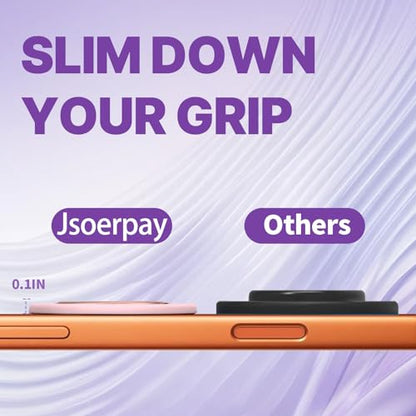 Jsoerpay Ultra-Thin Magnetic Phone Grip for MagSafe, Pink - color: Pink