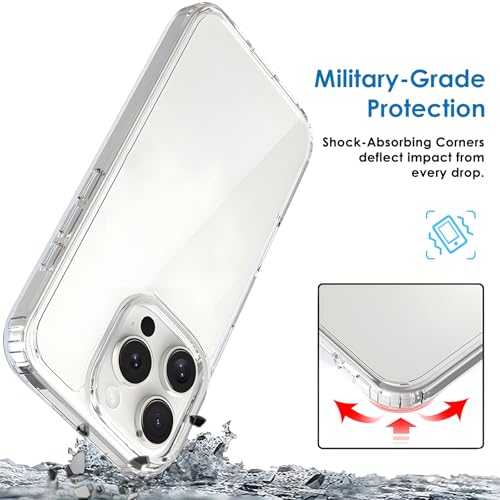 Ultra-Clear Hybrid Case Shockproof & Anti-Yellowing Phone Case | TPU + Acrylic Dual Protection | Slim Fit & Scratch-Resistant Design for iPhone 17 pro max - size: iphone 17 pro max