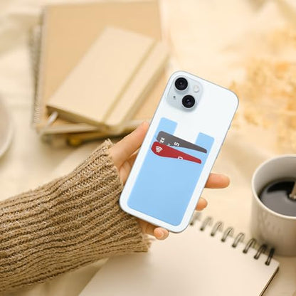 6 Pcs Card Holder for Back of Phone,Silicone Back Card Holder - color: 6PCS