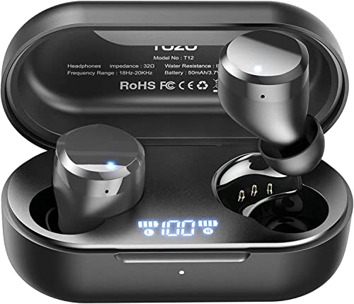 TOZO T12 Wireless Earbuds Bluetooth 5.3, Premium Sound, LED Digital Display