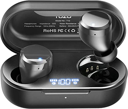 TOZO T12 Wireless Earbuds Bluetooth 5.3, Premium Sound, LED Digital Display