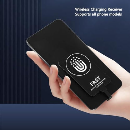 Type C Wireless Charging Receiver, Thin Magnetic Dual Purpose Charger Receiver, Charging Patch for All Type C Interface Cell Phones