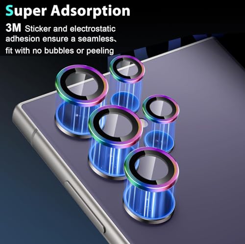 Zeking 2 Set for Samsung Galaxy S25 Ultra 5G Camera Lens Protector - color: Colorful
