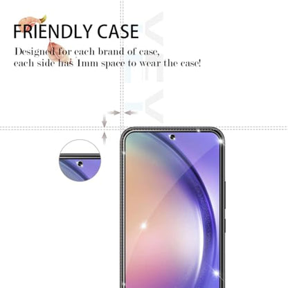 Galaxy A54 HD Clear Tempered Glass Screen Protector + Camera Lens Protectors, [2+2 Pack] [3D Glass] [Anti-Glare] [Bubble-Free] Screen Protector Glass For Samsung Galaxy A54 - size: Galaxy A54