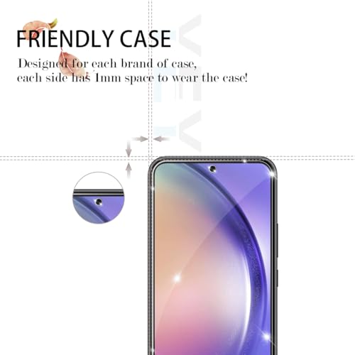 Galaxy A54 HD Clear Tempered Glass Screen Protector + Camera Lens Protectors, [2+2 Pack] [3D Glass] [Anti-Glare] [Bubble-Free] Screen Protector Glass For Samsung Galaxy A54 - size: Galaxy A54