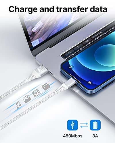 iPhone Charger [Apple MFi Certified] 2Pack 10FT Long Lightning Cable Fast Charging Nylon Braided USB Cable iPhone Charger Cord Compatible with iPhone 14 13 12 11 Pro Max XR XS X 8 7 6 Plus SE, iPad - color: White