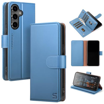 Shieldtop Compatible with Samsung Galaxy S24+ Plus Wallet Case with Card Holder,Women Men RFID Blocking PU Leather Flip TPU Protective Cover Credit Card Slots,Phone Case for S24 Plus,Light Blue - color: Light Blue, size: Samsung Galaxy S24 Plus - 6.7"