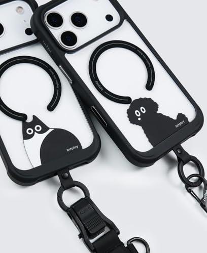 bitplay Stylish Phone Tab, Phone Strap Replacement Part for Cell Phone, Safety Lanyard Patch - color: Tuxedo Kitty