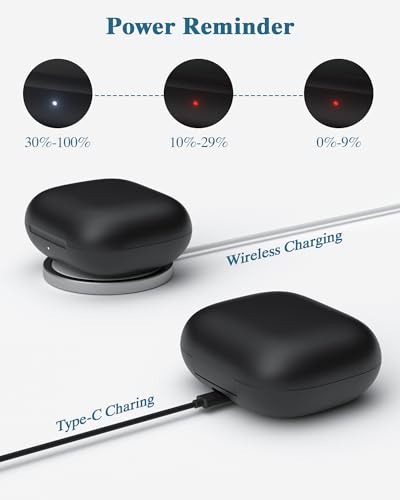 Replacement Charging Case Compatible with Powerbeats Pro 2: Wireless Charger Case with Bluetooth Pairing Button, 600mAh Battery, USB-C Charging Cable Included - color: Powerbeats Pro 2 Black