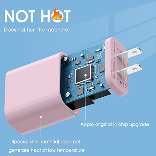 iGENJUN 20W USB C Charger Wall Charger, 4-Pack, Baby Pink - color: Baby Pink