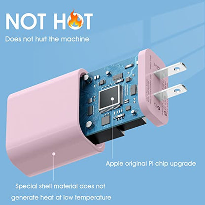 iGENJUN 20W USB C Charger Wall Charger, 4-Pack, Baby Pink - color: Baby Pink