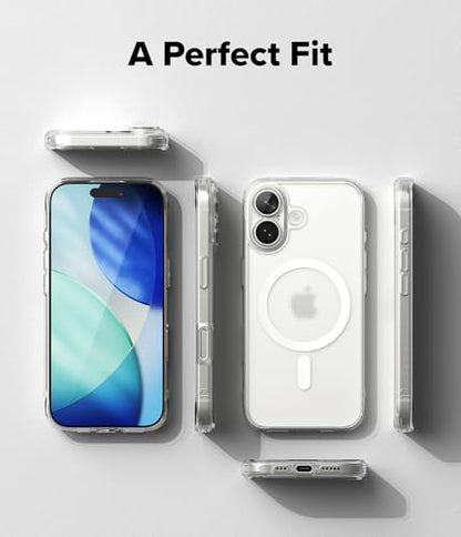 Ringke for iPhone 17 Case [Fusion Magnetic Matte Clear] | Compatible with MagSafe, Oil & Dirt Resistant, Anti-Fingerprint Technology Prevents Oily Smudges, Feels Velvety Soft - size: iPhone 17