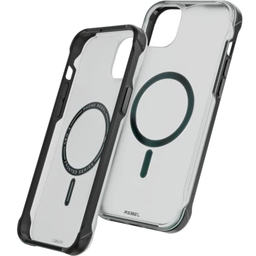 REBEL Phone Case for iPhone 14 Plus [Frosted Series Gen-4] Strong MagSafe Compatible, Translucent Matte Texture, Protective Shockproof Bumpers, Metal Buttons, 6.7 Inch 2023 Cover (Frosted Black) - color: Frosted Black, size: iPhone 14 Plus