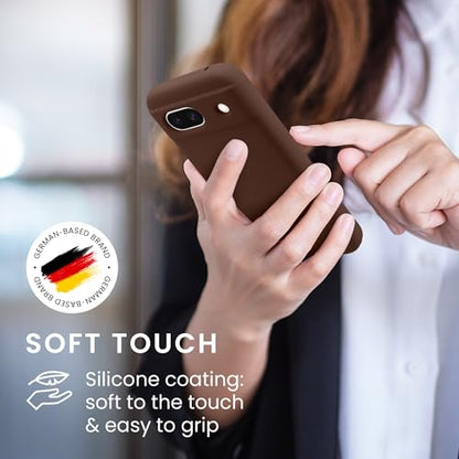 kwmobile Case Compatible with Google Pixel 8a Case - TPU Silicone Phone Cover with Soft Finish - Chocolate - color: Chocolate, size: Pixel 8a