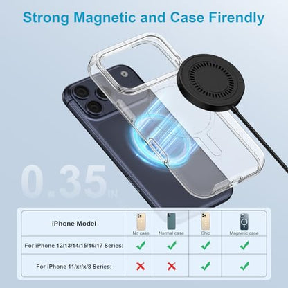 Magnetic Charger Google Pixel 11 Pro Wireless Charger 15W Fast Charging Pad - color: black