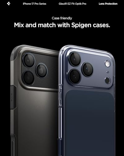 Spigen Camera Lens Protector for iPhone 17 Pro Max / 17 Pro - Blue Titanium - color: Deep Blue