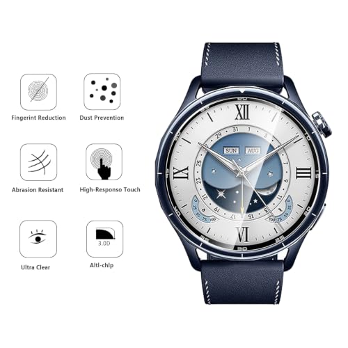 5 Pack Tempered Glass for Xiaomi Watch S5 1.43 inch Screen Protector,9H Hardness,Ultra Resistant,Anti-Fingerprints,No Bubbles,HD-Clear,Full Coverage Watch Film for Xiaomi Watch S5 - color: Xiaomi Watch S5