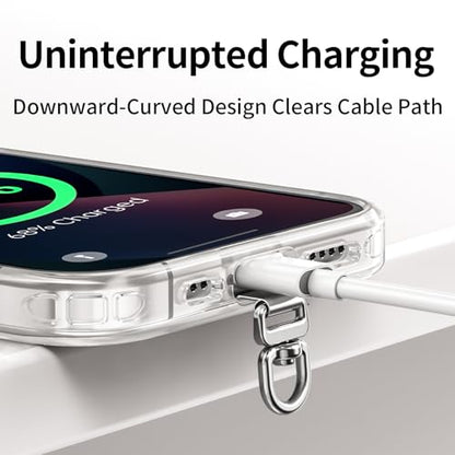 saxsion Phone Tether Tab & Lanyard Tab, 360° Swivel Clip - Ultra Thin Stainless Steel Universal Patch for All Phone Cases - color: Fashion Silver*2