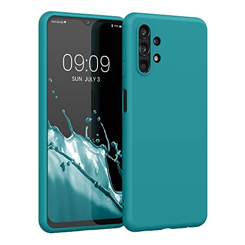 kwmobile Case Compatible with Samsung Galaxy A13 4G Case - Soft Slim Protective TPU Silicone Cover - Teal Matte - color: teal matte, size: Galaxy A13 4G