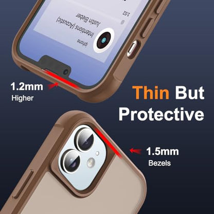 SKYLMW Compatible with iPhone 12/12 Pro Case with Stand,Desert Brown | iPhone 12 Case iPhone 12 Pro Case 6.1",Magnetic Ring Stand,Compatible with MagSafe,Military Protection,Great Grip Feeling - color: Desert Brown, size: Iphone 12 & Iphone 12 Pro