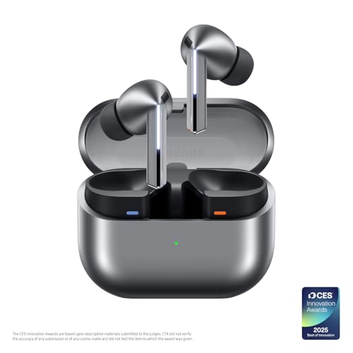 Samsung Galaxy Buds 3 Pro AI True Wireless Bluetooth Earbuds, Noise Cancelling, Sound Optimization, Redesigned Comfort Fit, Silver [US Version, Amazon Exclusive, 2Yr Warranty] - color: Silver, style: Buds 3 Pro