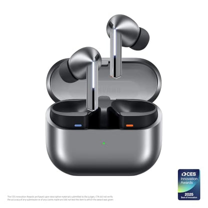 Samsung Galaxy Buds 3 Pro AI True Wireless Bluetooth Earbuds, Noise Cancelling, Sound Optimization, Redesigned Comfort Fit, Silver [US Version, Amazon Exclusive, 2Yr Warranty] - color: Silver, style: Buds 3 Pro