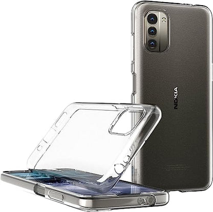 MaiJin Case for Nokia G21 / Nokia G11 (6.5 inch) Soft TPU Rubber Gel Bumper Transparent Back Cover