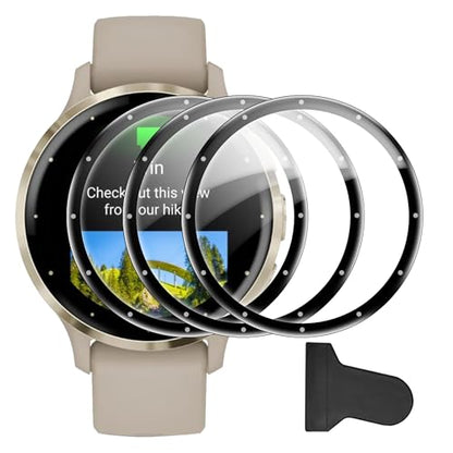 Compatible for Garmin Venu 3S screen protector, Anti-Scratch 3D Full Screen Coverage flim, Case Friendly, HD Ultra, 3 PACK - size: Garmin Venu 3S