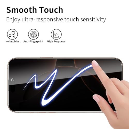 3 Pack Privacy Screen Protector for iPhone 16 Pro Max/17 Pro Max, 9H Hardness Double Shatterproof Anti-Spy Tempered Glass Film, Easy Installation, Case-Friendly - size: iPhone 16 Pro Max/17 Pro Max