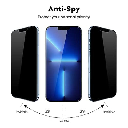JETech Privacy Screen Protector for iPhone 13 Pro Max, 2+2 Pack - size: iPhone 13 Pro Max