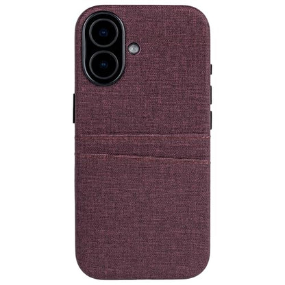 Dockem Card Case for iPhone 17 with Magnetic Mounting Plate, Camera Control Button, Wallet with 2 Holder Slots: M2 Luxe Canvas-Style Synthetic Leather (Burgundy) - color: Burgundy, size: 17