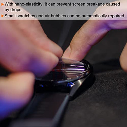HARFINGTON 5pcs Watch Glass Screen Protectors 26mm Soft TPU Anti-scratch HD Clear High Definition Round Smartwatch Screen Protection Film (for Flat Screen) - size: 26mm