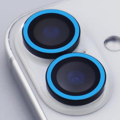 BONVAN for iPhone 17 Camera Lens Protector Glow in the Dark Tempered Glass Screen Accessories Luminous Lens Cover (2PCS) (Blue) - color: Blue