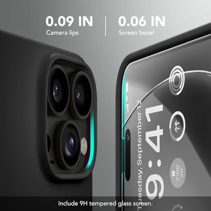 GONEZ Magnetic for iPhone 14 Pro Max Case, Silicone Cover Black - color: Black, size: Iphone 14 Pro Max