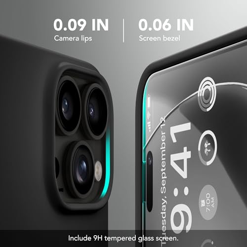 GONEZ Magnetic for iPhone 14 Pro Max Case, Silicone Cover Black - color: Black, size: Iphone 14 Pro Max