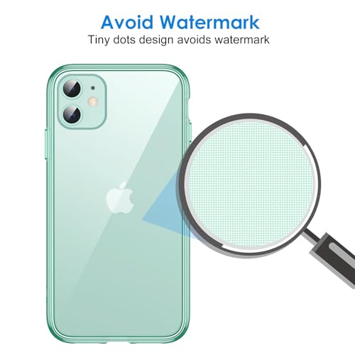 JETech Case for iPhone 11, Anti-Yellowing, Green | Shockproof Protection, Scratch Resistant Hard PC Back, Durable Transparent TPU Bumper - color: Green