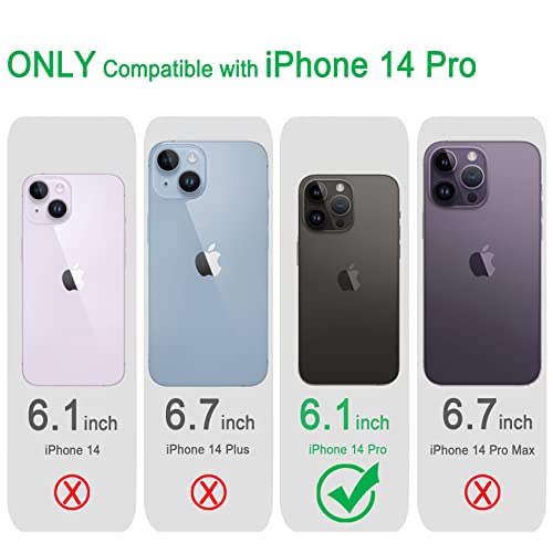 JJGoo Compatible with iPhone 14 Pro Case, Bling Sparkle Soft TPU Anti-Scratch Shockproof Protective Phone Bumper, Women Girls Cute Slim Sparkly Phone Case for iPhone 14 Pro, Clear Glitter - color: Clear Glitter
