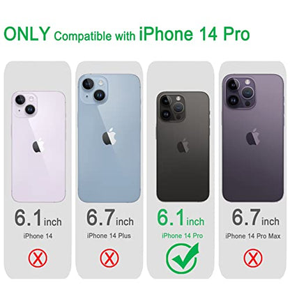 JJGoo Compatible with iPhone 14 Pro Case, Bling Sparkle Soft TPU Anti-Scratch Shockproof Protective Phone Bumper, Women Girls Cute Slim Sparkly Phone Case for iPhone 14 Pro, Clear Glitter - color: Clear Glitter