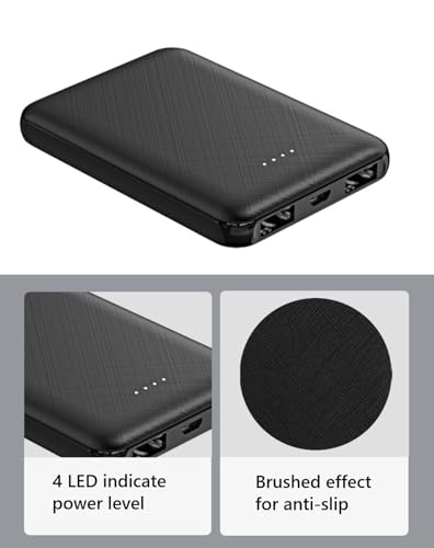 FIVO Portable Charger 5000mAh 5V 2A Power Bank with USB Cable, Carrying case and Hook for Mobile Phone, iPhone, iPad, Samsung Galaxy and More (1 Pack)