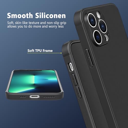 FanTEK Phone Case Compatible with iPhone 13 Pro Max Case, Anti-Scratch & Fingerprint Phone Case Protective Cover, Matte Black - size: iPhone 13 Pro Max
