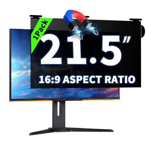 Magnetic Hanging Computer Privacy Screen for 21.5'' 16:9 Widescreen Monitor - color: 1 Pack Magnetic Hanging 21.5 Inch for 16:9