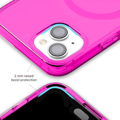 VELVET CAVIAR for iPhone 15 Case Neon Hot Pink - Compatible with MagSafe - 10ft Drop Tested - color: Neon Hot Pink, size: 15
